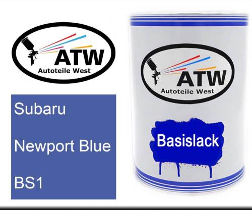 Subaru, Newport Blue, BS1: 500ml Lackdose, von ATW Autoteile West.